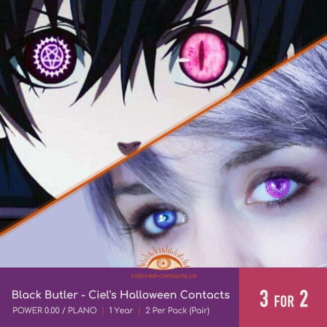 Black Butler - Ciel'S Cosplay Contacts - Colored Contacts Black Butler - Ciel'S Halloween Contacts