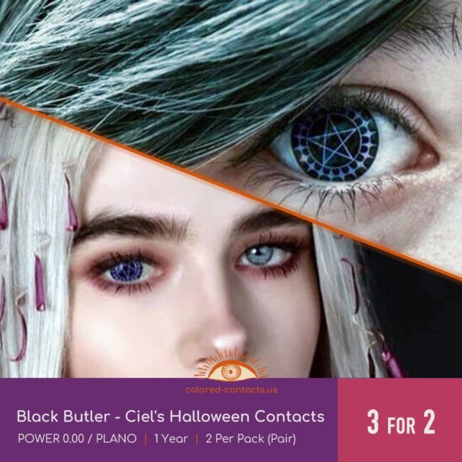 Black Butler - Ciel'S Cosplay Contacts - Colored Contacts Black Butler - Ciel'S Halloween Contacts