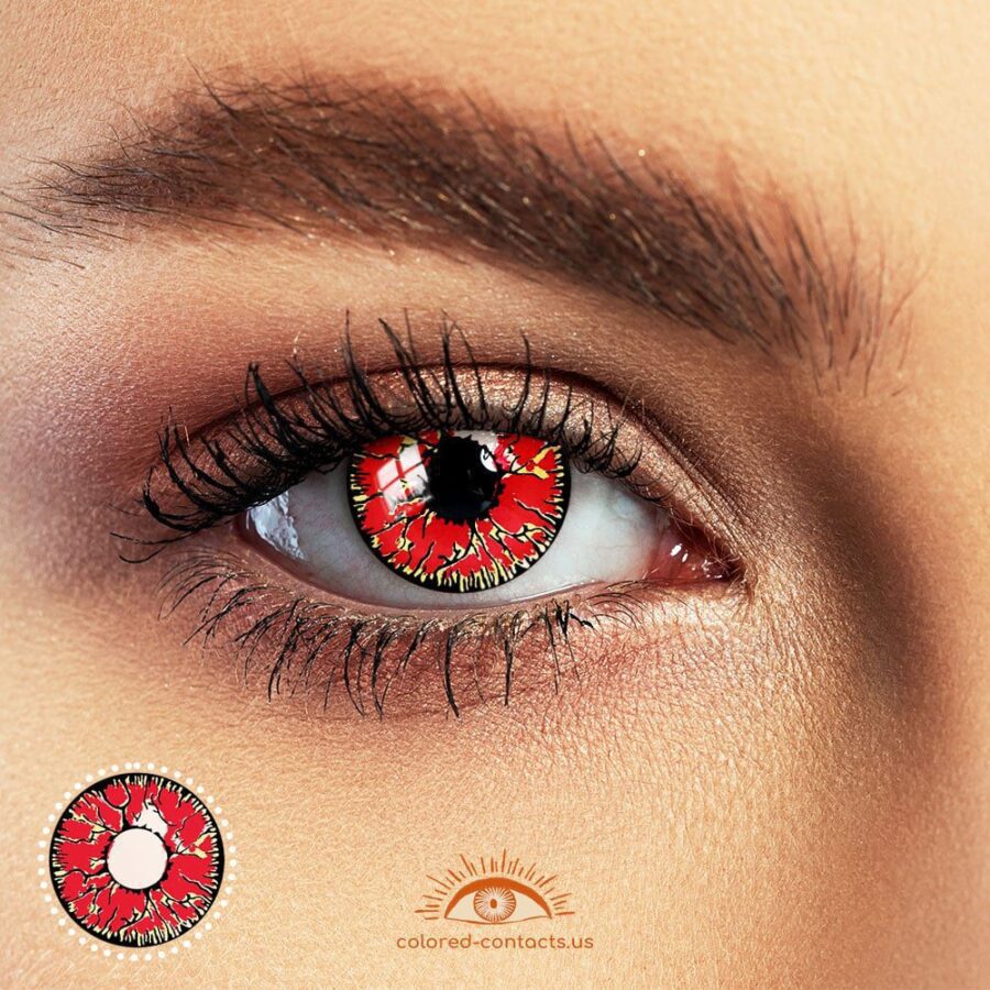 Classic Red Vampire Halloween Contacts