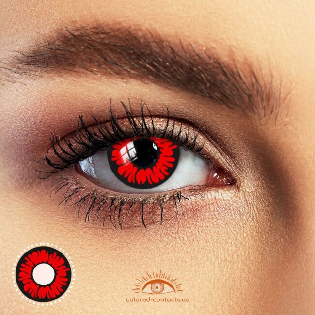 Devil Sclera Red Halloween Contacts
