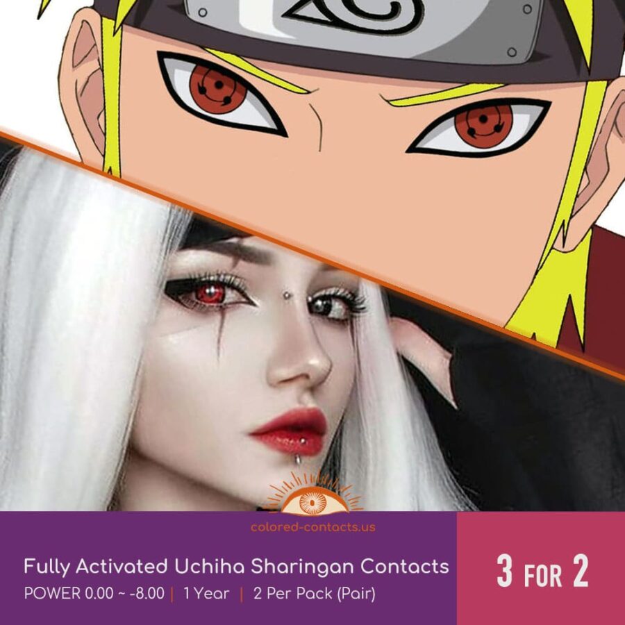 Fully Activated Uchiha Sharingan Contacts