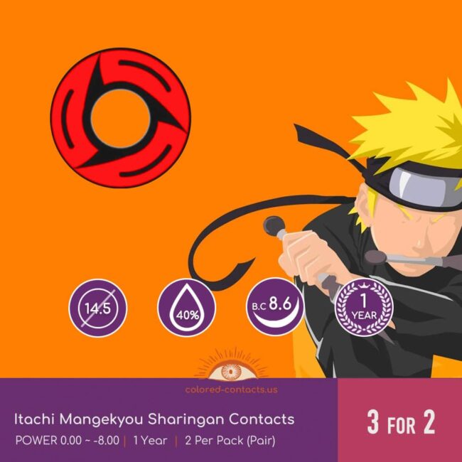 Itachi Mangekyou Sharingan Contacts - Colored Contacts Itachi Mangekyou Sharingan Contacts
