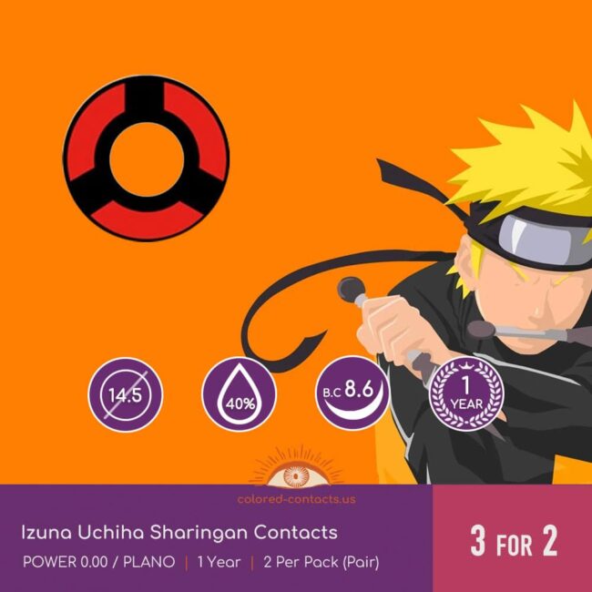 Izuna Uchiha Sharingan Contacts - Colored Contacts Izuna Uchiha Sharingan Contacts