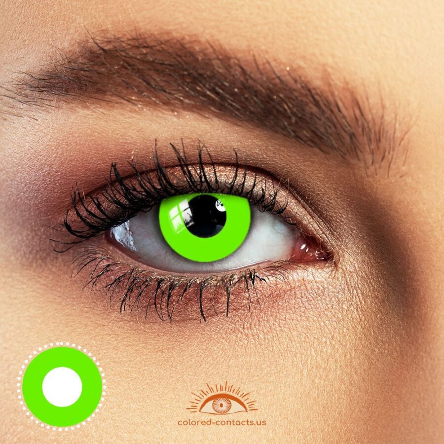 Pure Green Halloween Contacts
