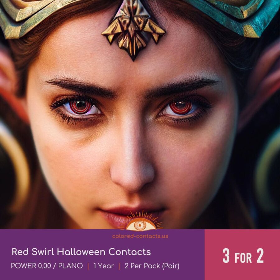Red Swirl Halloween Contacts