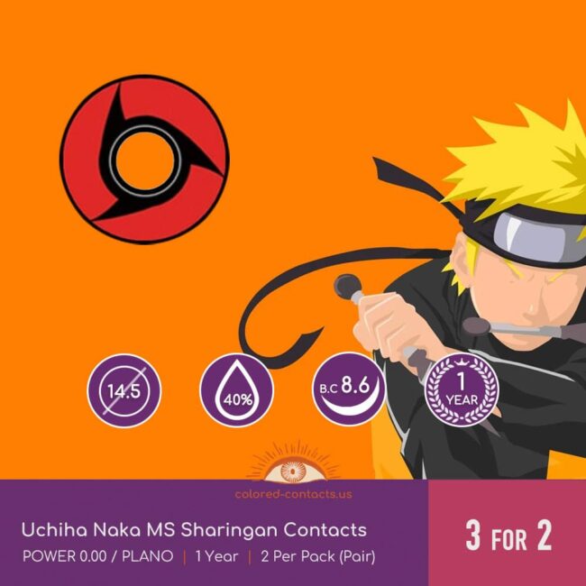 Uchiha Naka Ms Sharingan Contacts - Colored Contacts Uchiha Naka Ms Sharingan Contacts