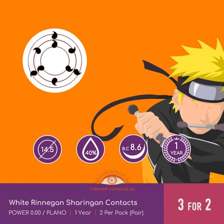 White Rinnegan Sharingan Contacts