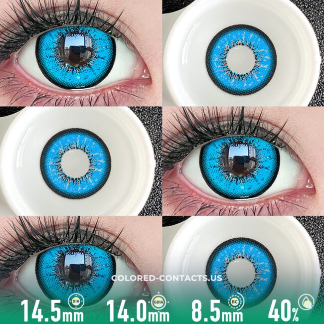 Ai Kotoba Anime Eye Blue Colored Contacts - Colored Contacts Ai Kotoba Anime Eye Blue Colored Contacts Premium Colored Contact Lenses