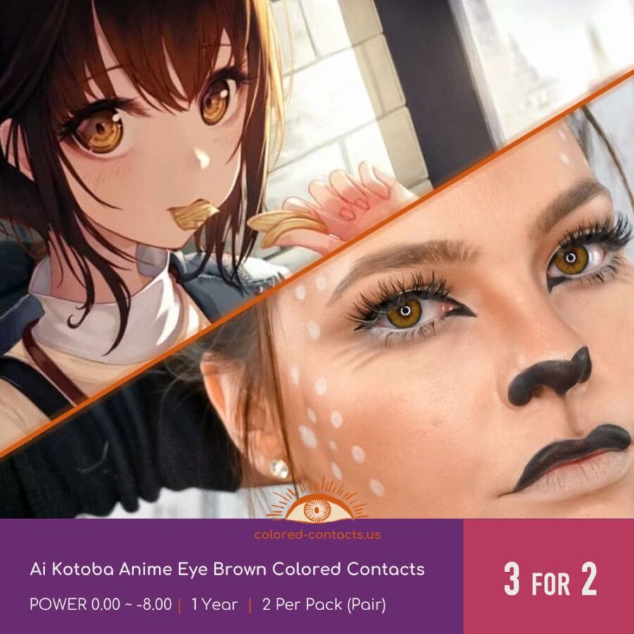 Ai Kotoba Anime Eye Brown Colored Contacts