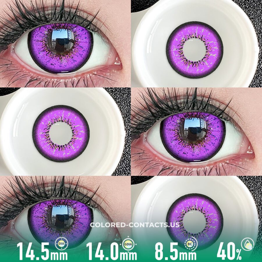 Ai Kotoba Anime Eye Purple Colored Contacts - Image 2