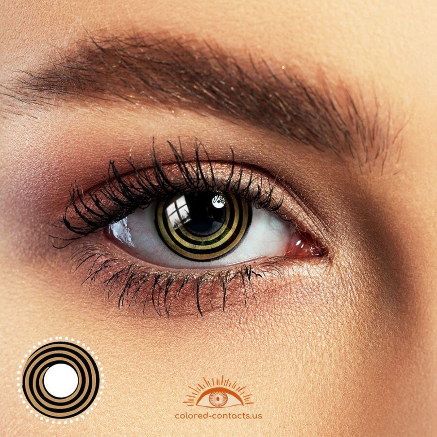 Brown Black Swirl Eye Halloween Contacts