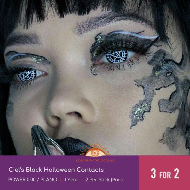 Ciel'S Black Halloween Contacts