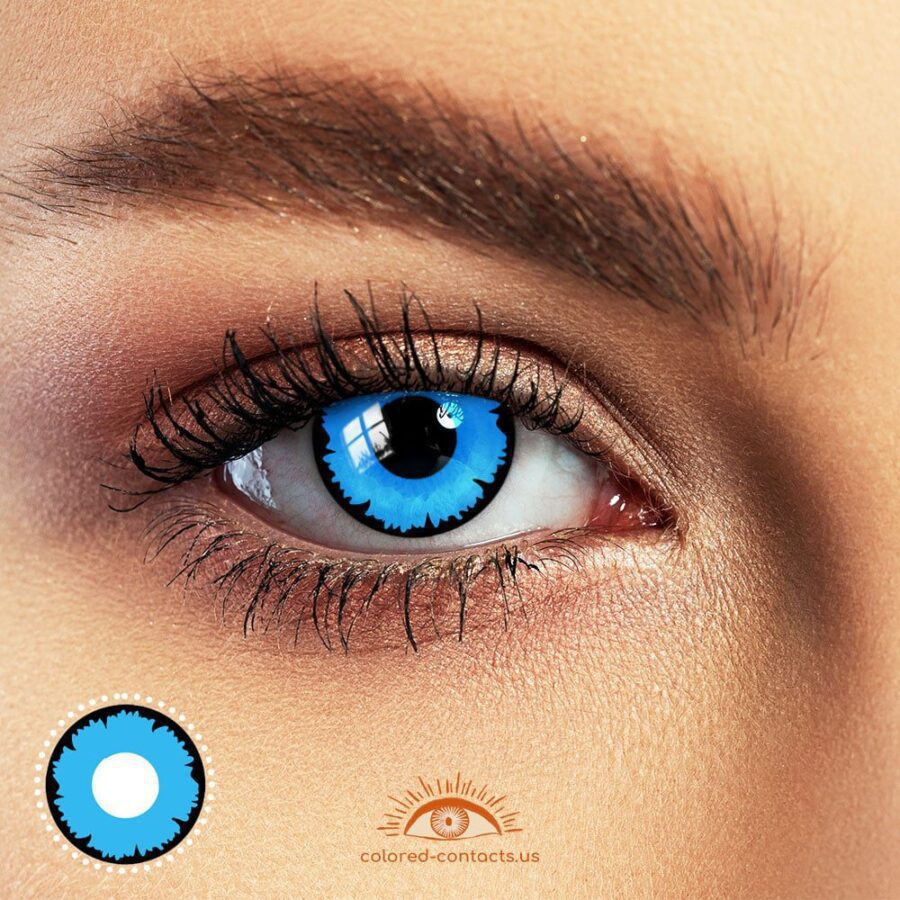 Classic Blue Anime Eyes Halloween Contacts
