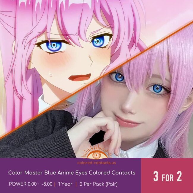 Color Master Blue Anime Eyes Colored Contacts - Colored Contacts Color Master Blue Anime Eyes Colored Contacts