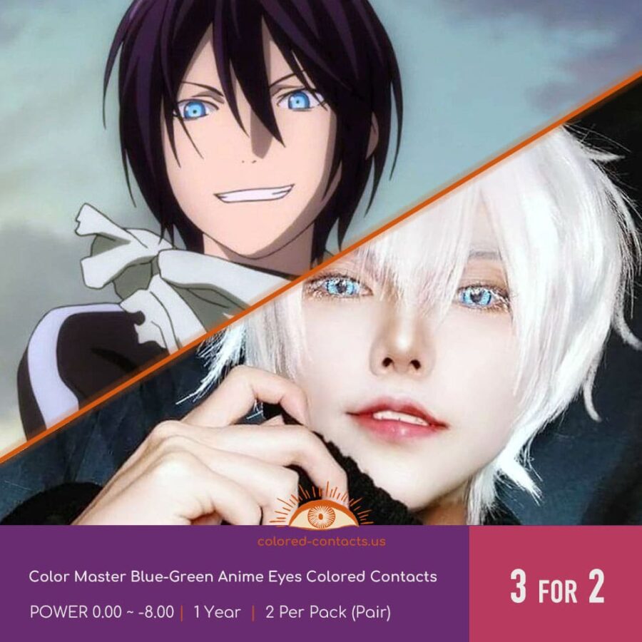 Color Master Blue-Green Anime Eyes Colored Contacts
