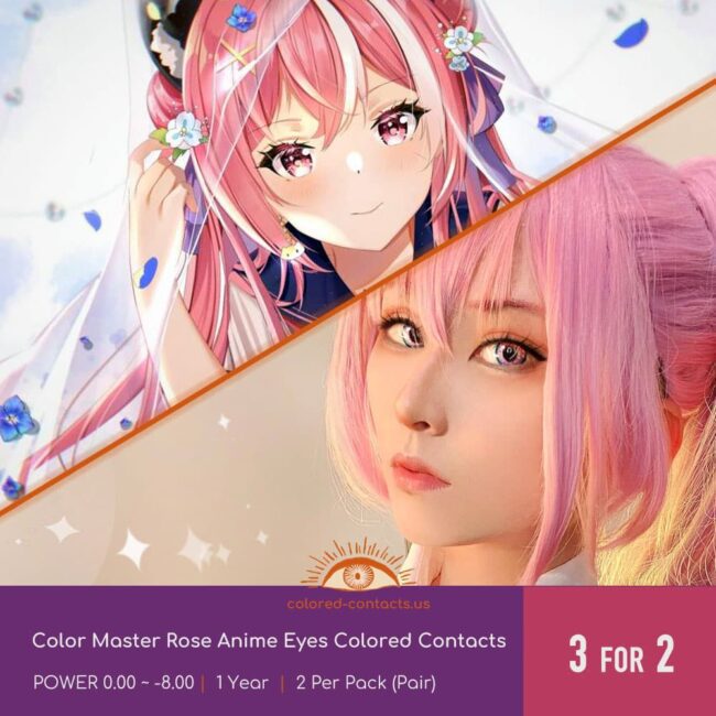 Color Master Rose Anime Eyes Colored Contacts - Colored Contacts Color Master Rose Anime Eyes Colored Contacts