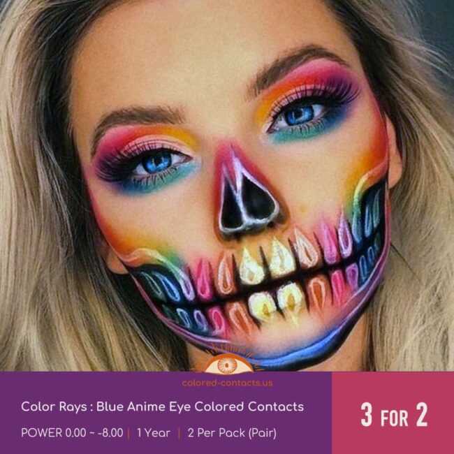 Color Rays : Blue Anime Eye Colored Contacts
