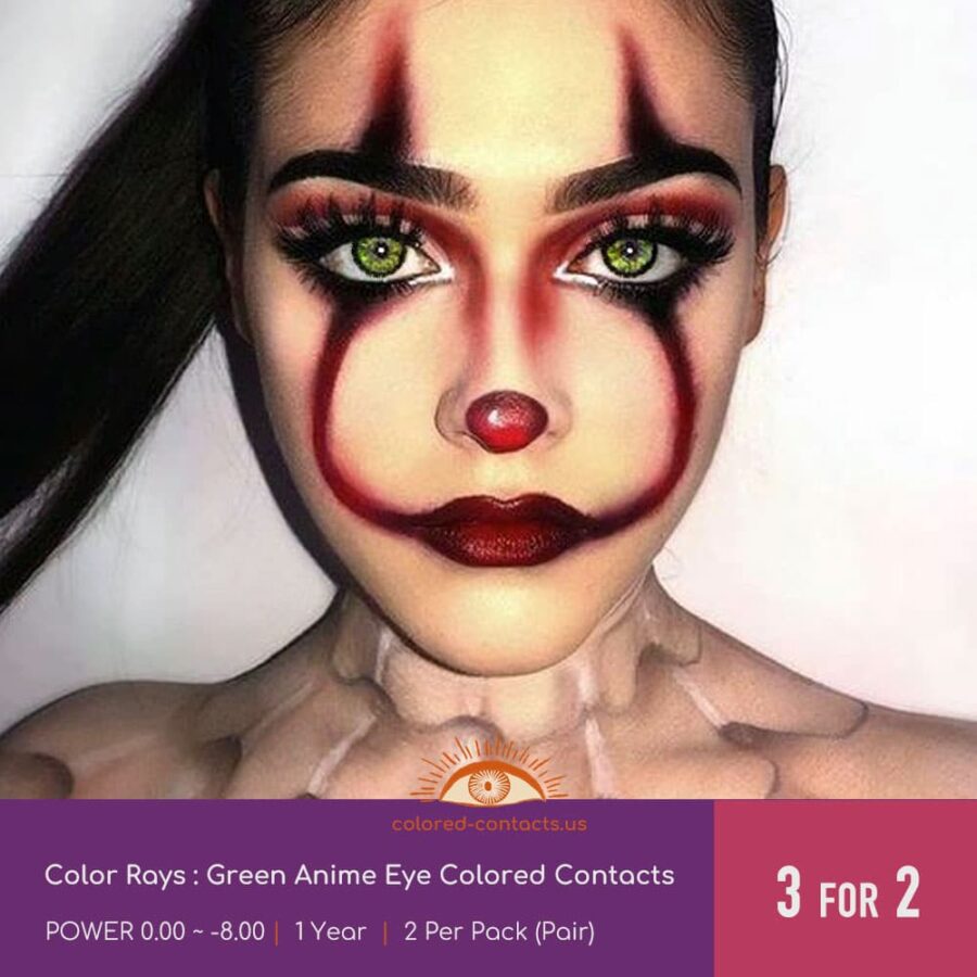 Color Rays : Green Anime Eye Colored Contacts