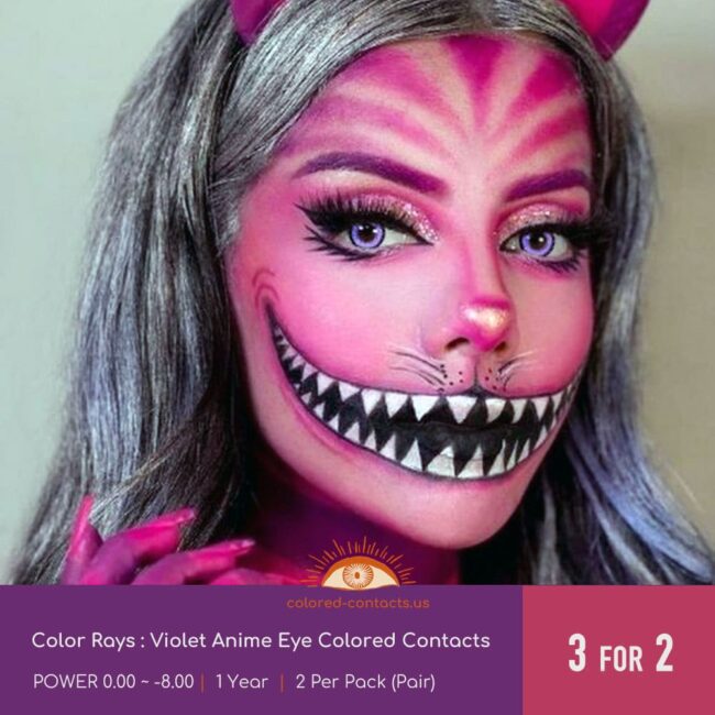 Violet Anime Eye Colored Contacts - Colored Contacts Violet Anime Eye Colored Contacts
