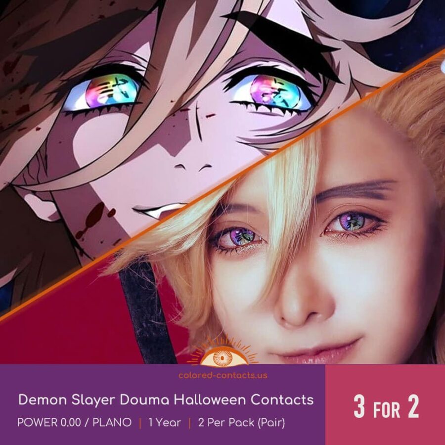 Demon Slayer Douma Halloween Contacts