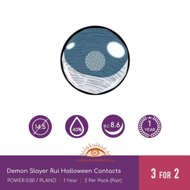 Demon Slayer Rui Halloween Contacts - Colored Contacts Demon Slayer Rui Halloween Contacts