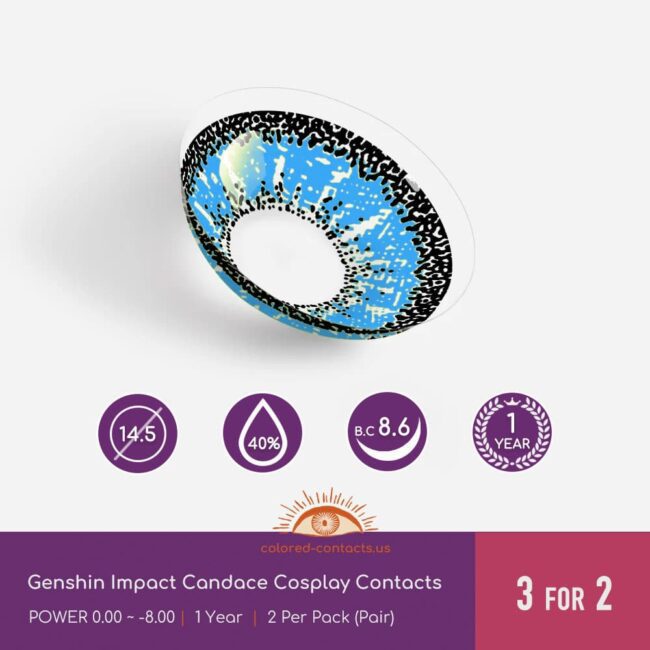 Genshin Impact Candace Cosplay Contacts - Colored Contacts Genshin Impact Candace Cosplay Contacts