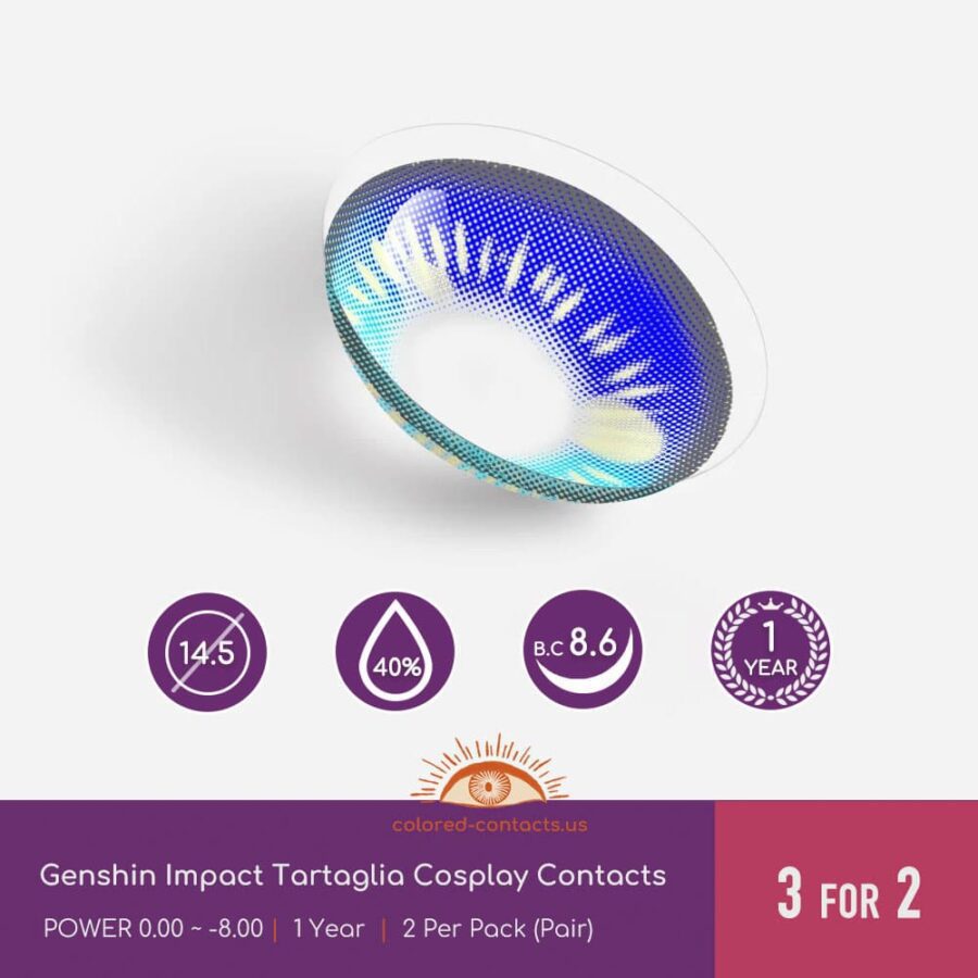 Genshin Impact Tartaglia Cosplay Contacts