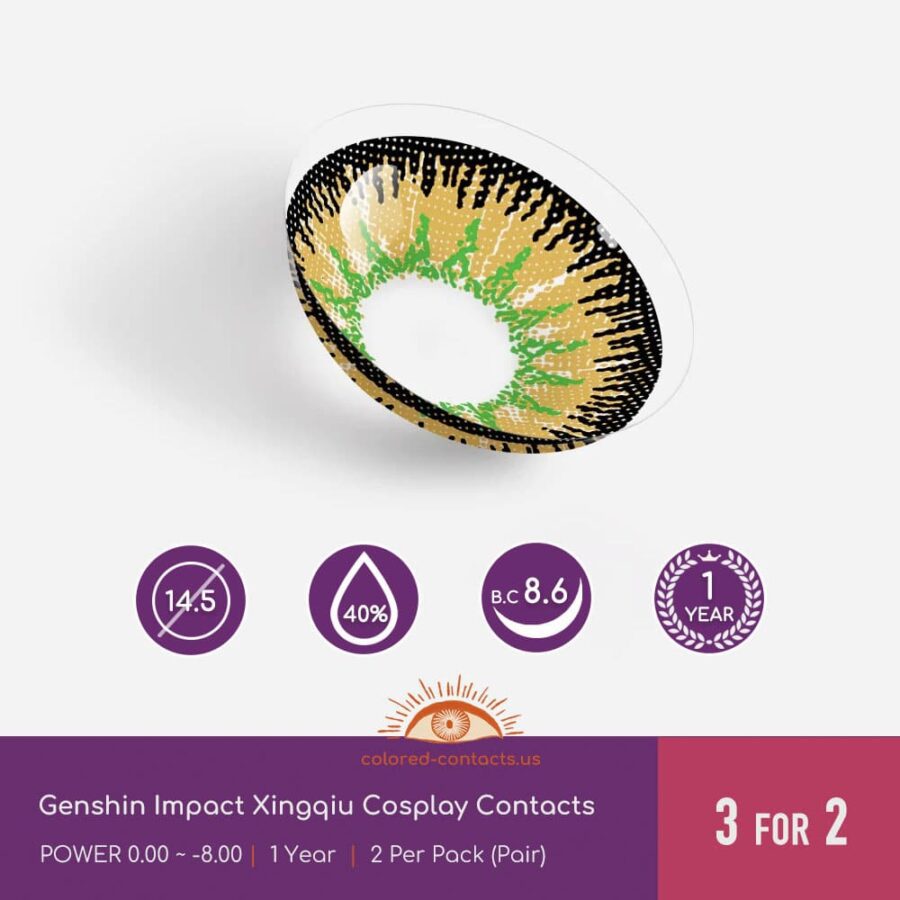 Genshin Impact Xingqiu Cosplay Contacts
