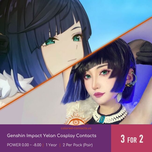 Genshin Impact Yelan Cosplay Contacts - Colored Contacts Genshin Impact Yelan Cosplay Contacts