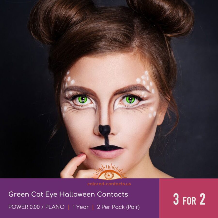 Green Cat Eye Halloween Contacts