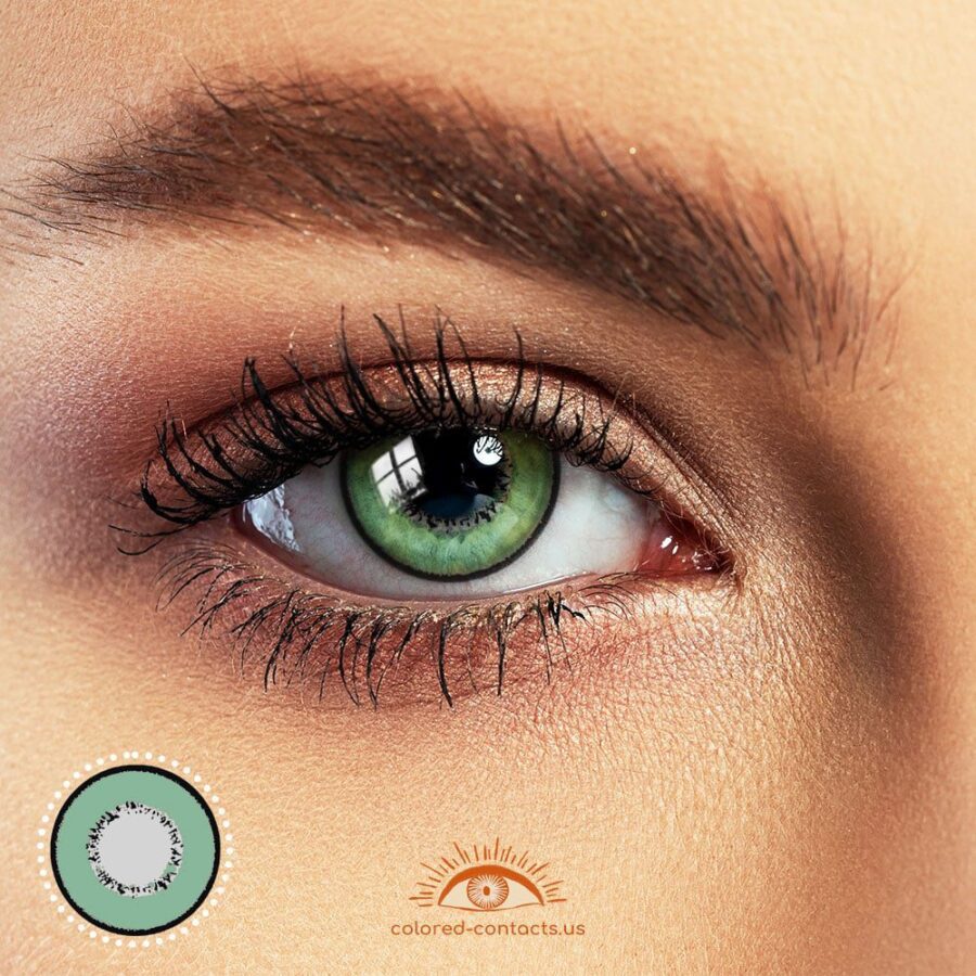 Harajuku Storm Green Anime Colored Contacts