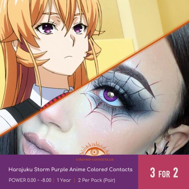 Harajuku Storm Purple Anime Colored Contacts - Colored Contacts Harajuku Storm Purple Anime Colored Contacts