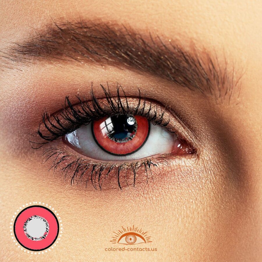 Harajuku Storm Red Anime Colored Contacts