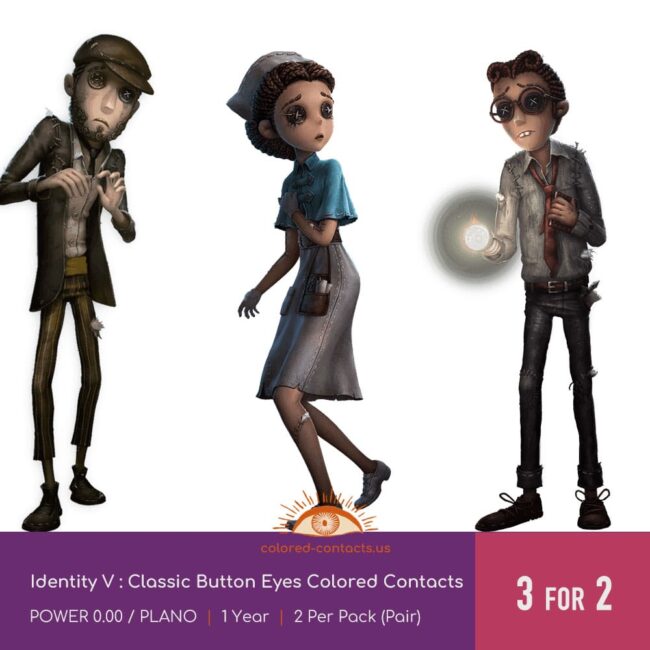 Classic Button Eyes Colored Contacts - Colored Contacts Classic Button Eyes Colored Contacts