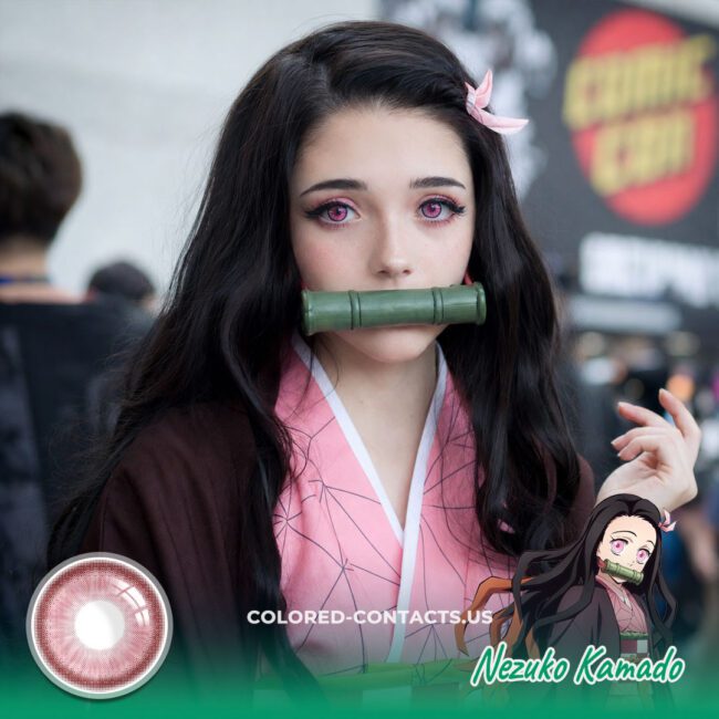 Nezuko Kamado Cosplay Contact Lenses