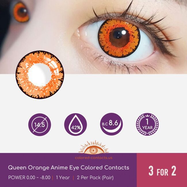 Zzz Grace Cosplay Contact Lenses - Colored Contacts Orange Halloween Contacts