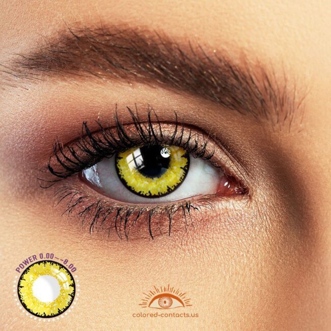 Demon Slayer Douma Cosplay Contact Lenses - Colored Contacts Queen Yellow Anime Eye Colored Contacts