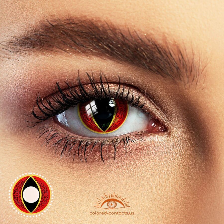 Red Eye Of The Beast Halloween Contacts