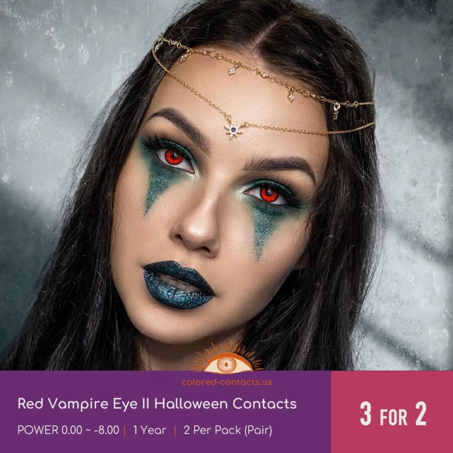 Red Vampire Eye Ii Halloween Contacts