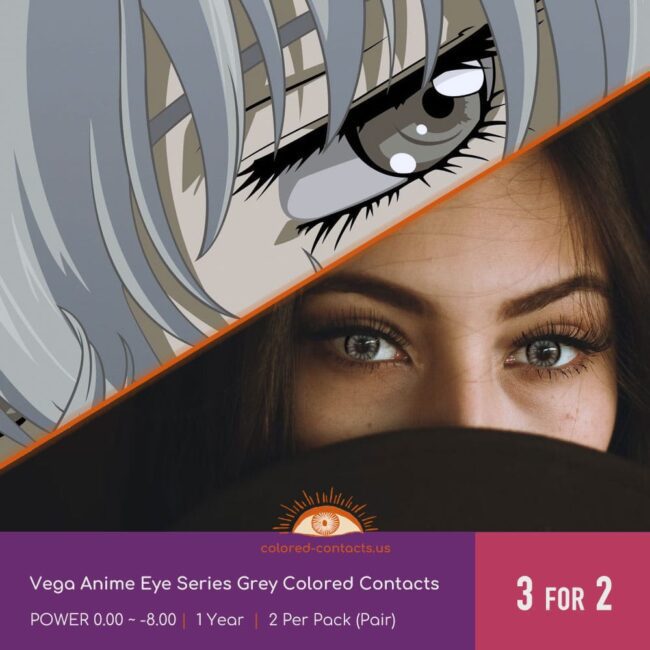 Wuthering Waves Yuanwu Cosplay Contact Lenses - Colored Contacts Vega Anime Eye Series Grey Colored Contacts