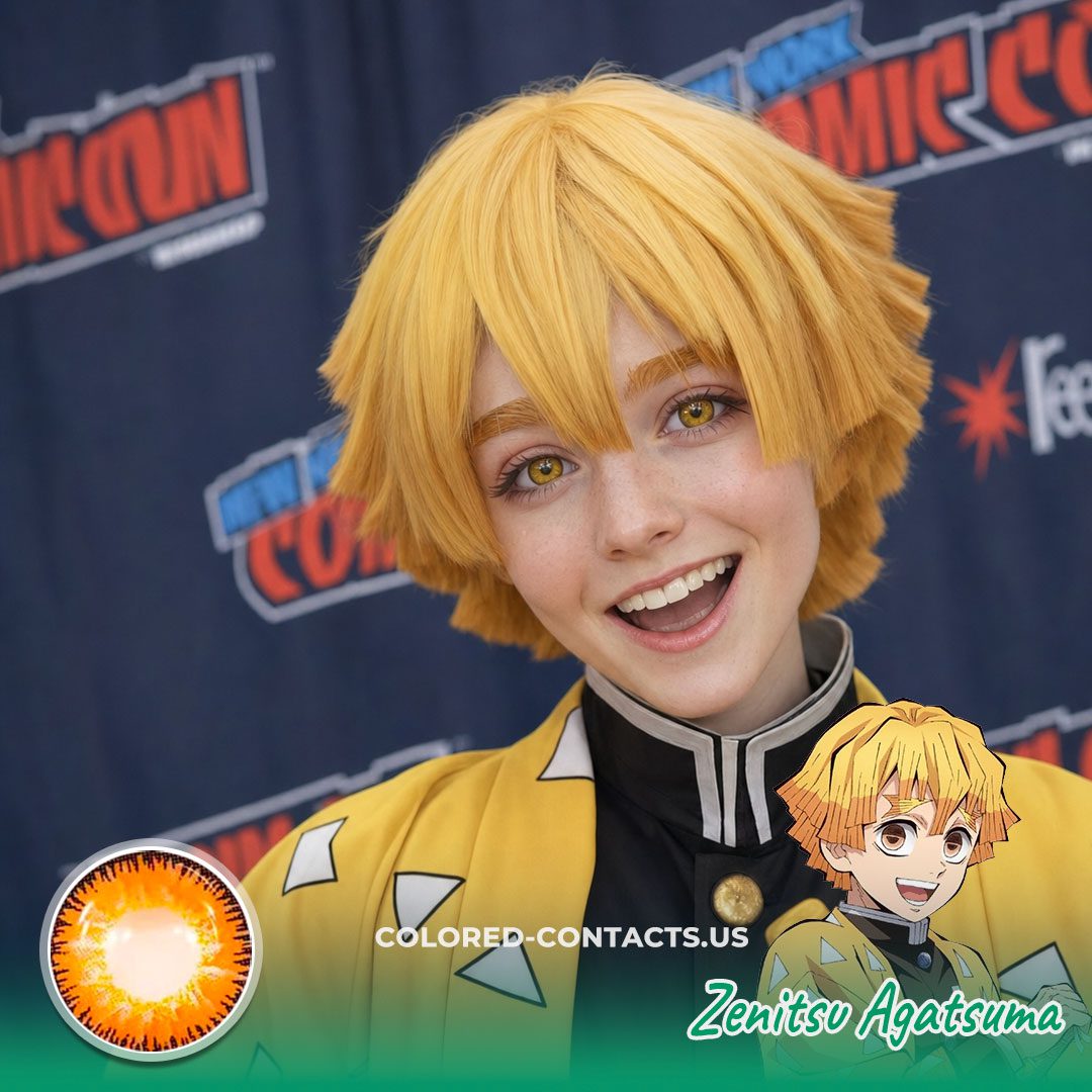 Zenitsu Agatsuma Cosplay Contacts - Ccus Eyewear · Premium Colored Contacts Zenitsu Agatsuma Cosplay Contacts