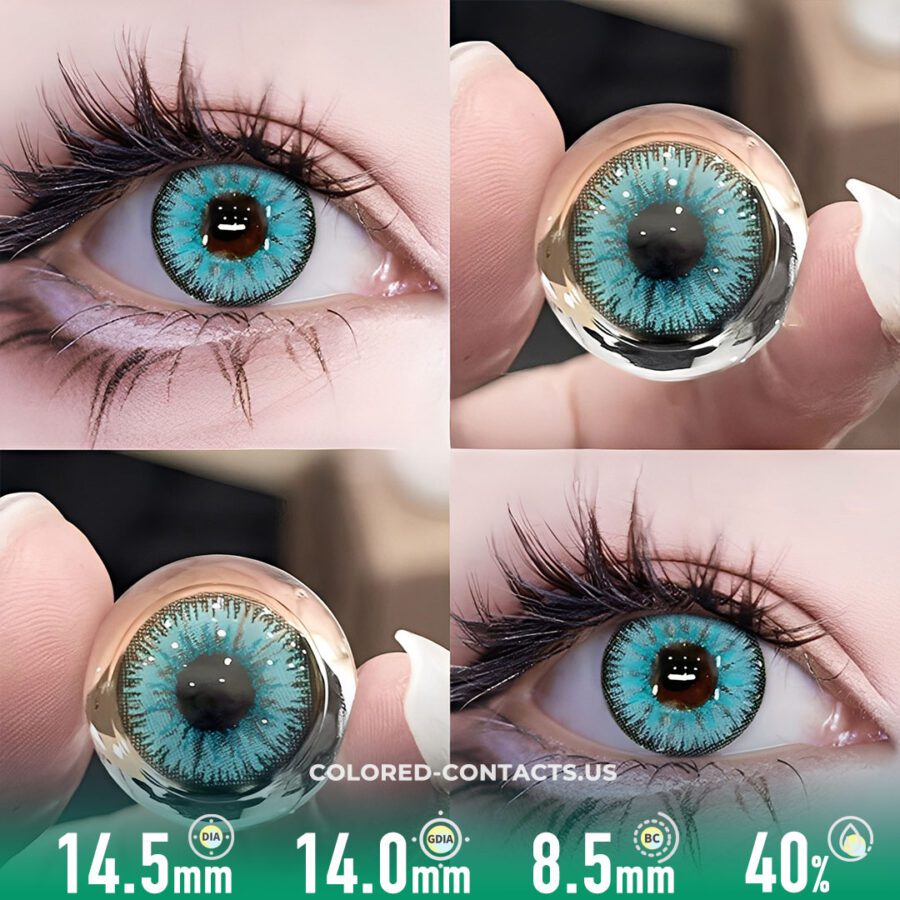 Suirei Cosplay Contact Lenses - Blue Noble Elegance Contacts - Image 3
