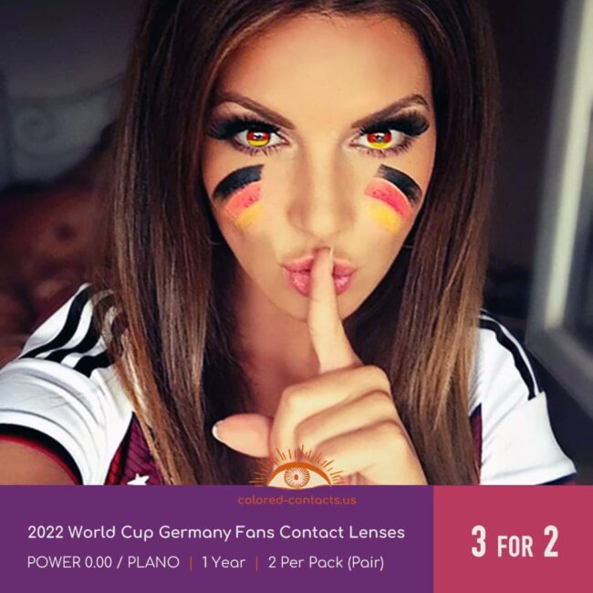2022 World Cup Germany Fans Colored Contact Lenses - Colored Contacts 2022 World Cup Germany Fans Colored Contact Lenses