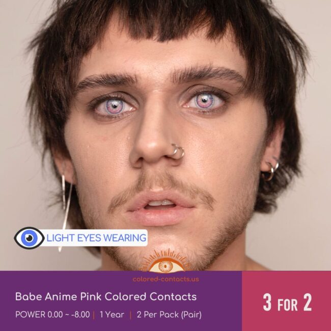 Honkai : Hanya Cosplay Contact Lenses - Colored Contacts Babe Anime Pink Colored Contacts