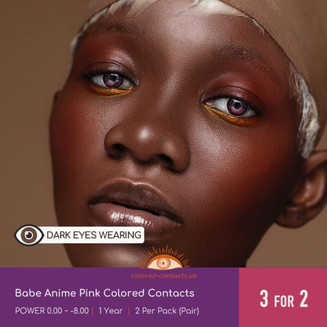 Babe Anime Pink Colored Contacts - Colored Contacts Babe Anime Pink Colored Contacts