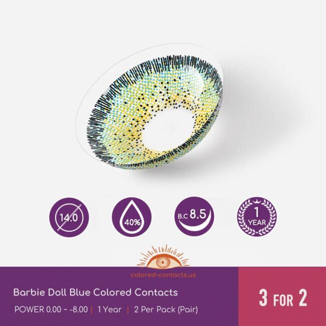 Barbie Doll Blue Colored Contacts - Colored Contacts Barbie Doll Blue Colored Contacts