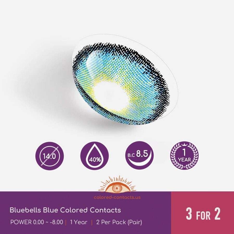 Bluebells Blue Colored Contacts