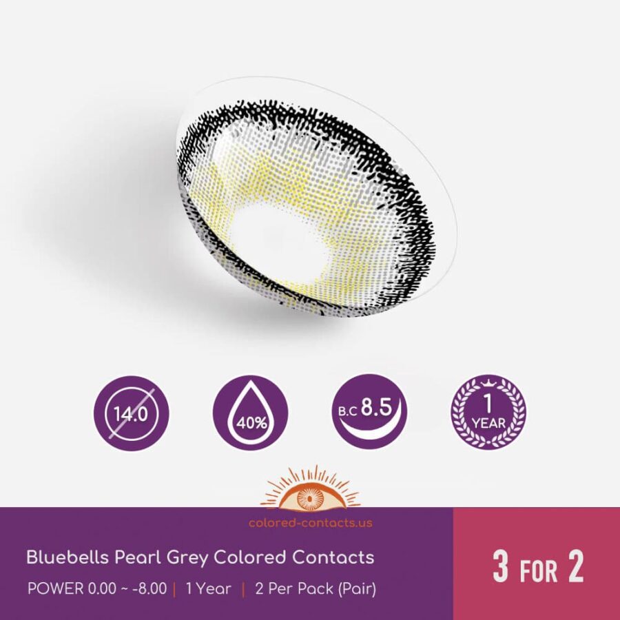 Bluebells Pearl Grey Colored Contacts