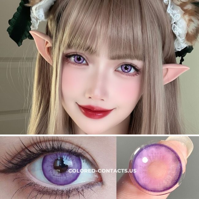 Bluebells Purple Colored Contacts - Colored Contacts Bluebells Purple Colored Contacts Premium Colored Contact Lenses