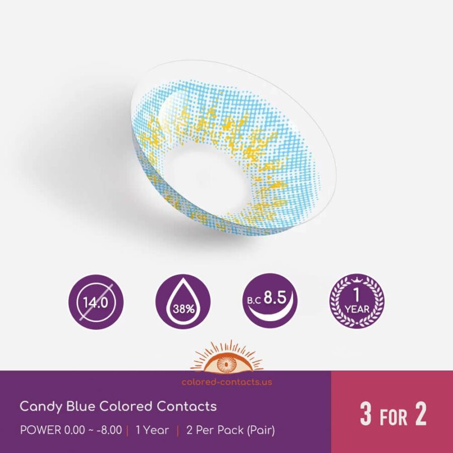 Candy Blue Colored Contacts